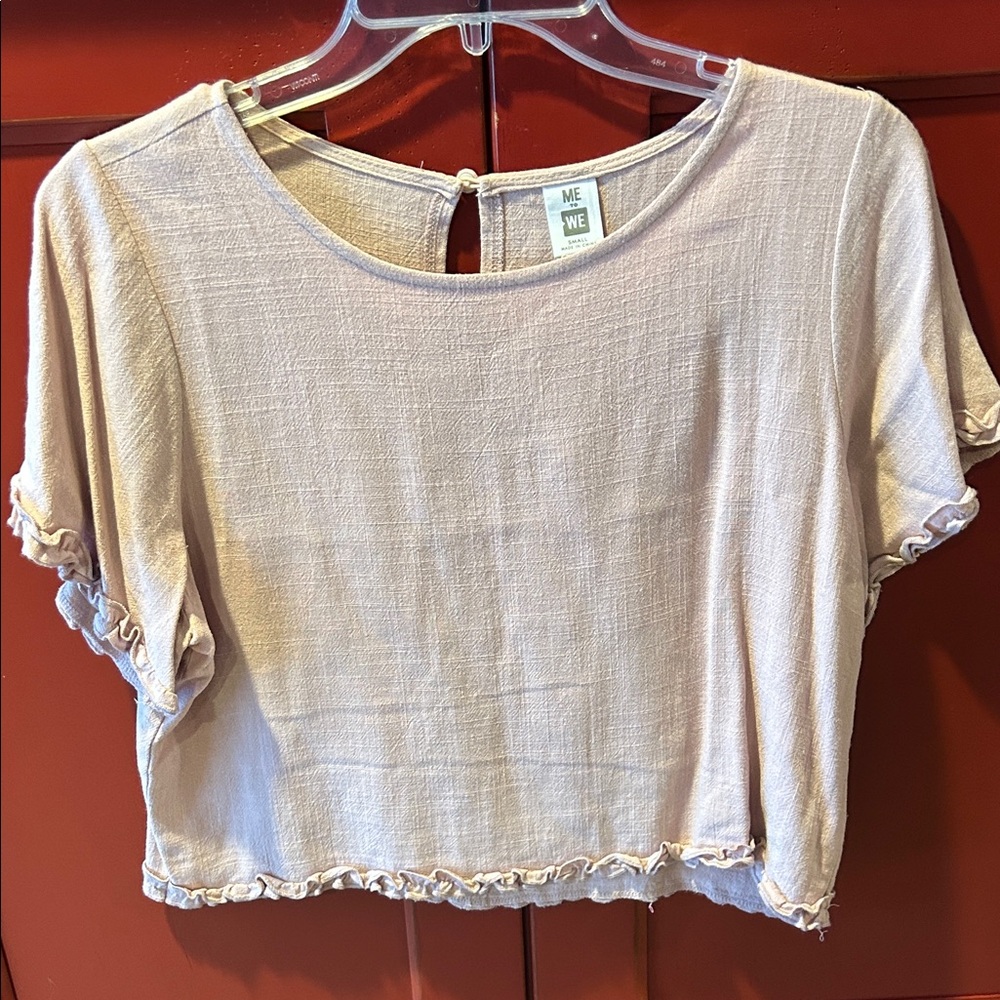 Me to We Light Mauve Top - Size Small